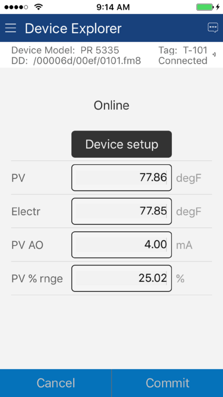 Image of HART Communicator App, iOS (Apple)